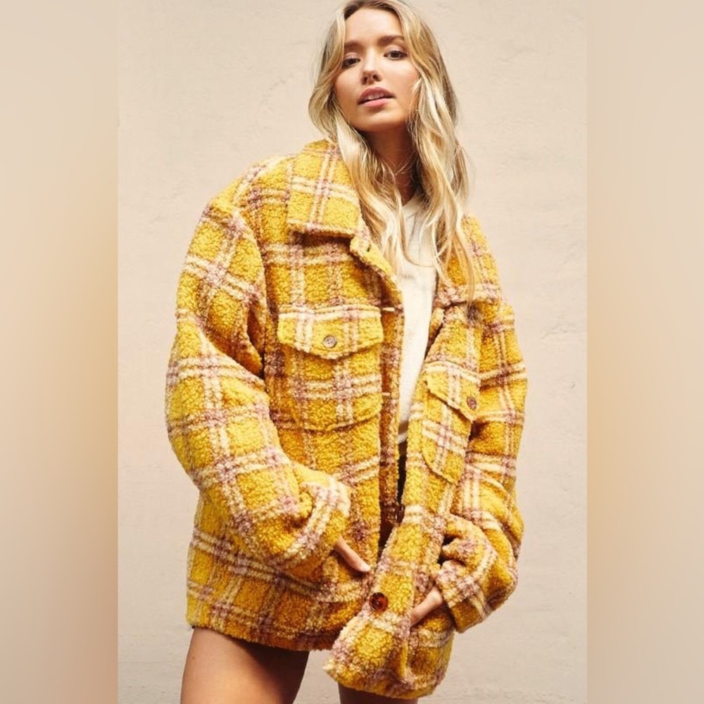 Anthropologie Driftwood Plaid Jacket